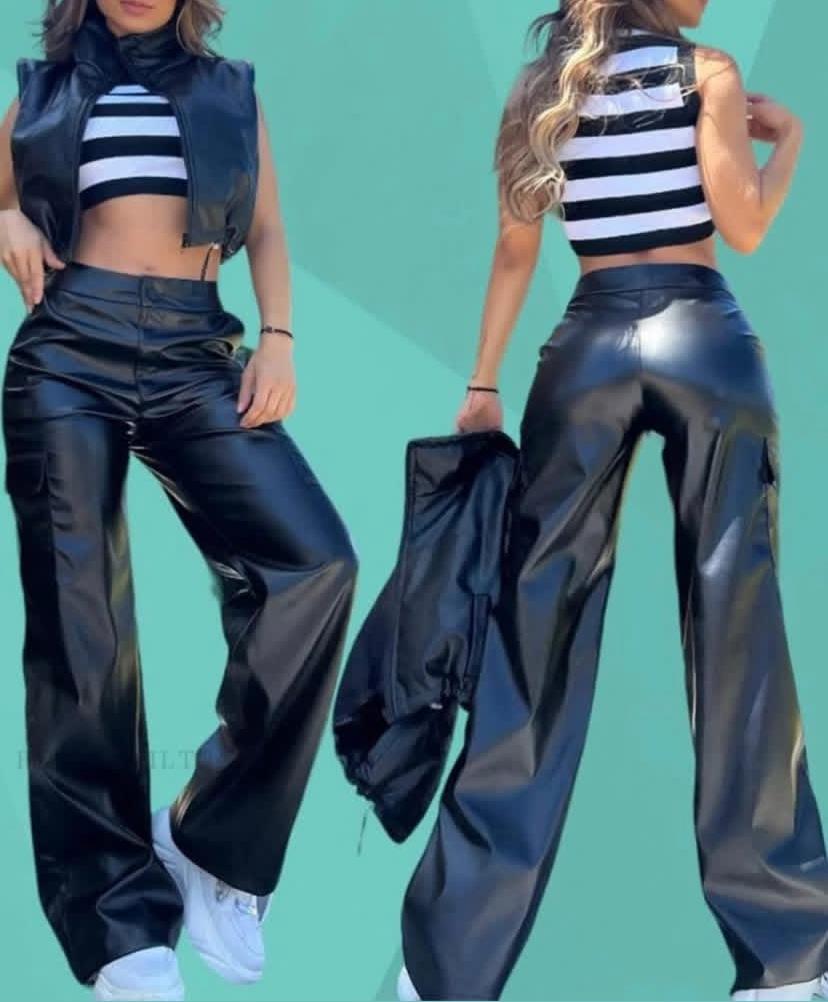 Pantalón Jogger de Cuero 🖤✨
