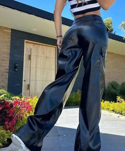 Pantalón Jogger de Cuero 🖤✨